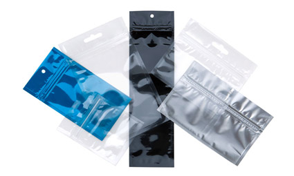 Metallic Grip seal Bags with hang hole