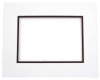 Mount Board Double thick White/Black 12.7x17.8cm with 9.2x14.3cm Window (10 pieces) [MD20128]