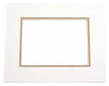 Mount Board Double thick Ivory/Olive Green 12.7x17.8cm with 6.7x11.8cm Window (10 pieces) [MD20055]