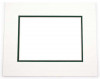 Mount Board Double thick White/dark Green 27.9x35.6cm with 19.3x24.5cm Window (10 pieces) [MD20208]