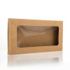 Kraft Paper Window Box with Attached PET Sheet 7 x 2.1 x 13.8cm (25 Pieces) [WKRG315]