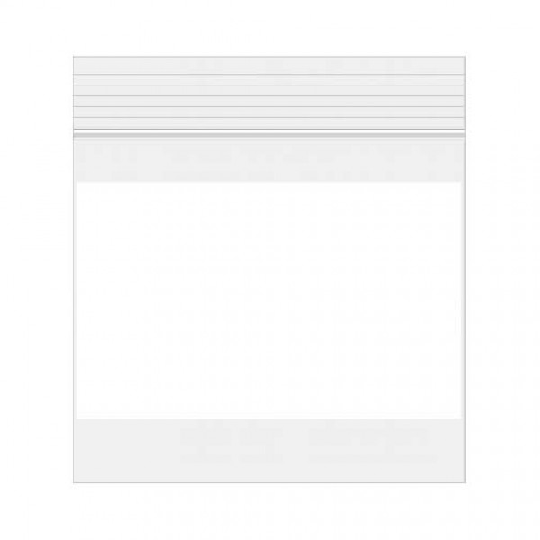 Grip Seal Bags 100x100mm with Write-on-Panel, PE 50 micron (100 pcs) [2WE44]