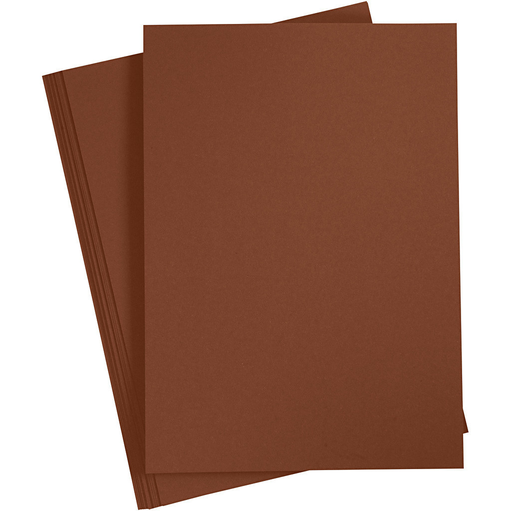 Card, A4 210x297 mm,  180 g, coffee brown, 20sheets [HOB-21125]