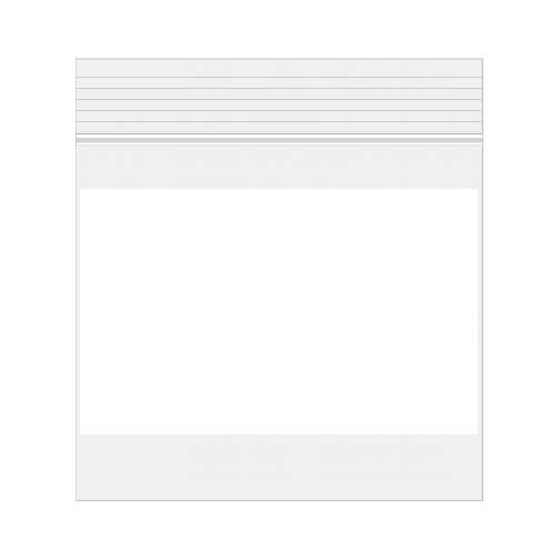 Grip Seal Bags 100x100mm with Write-on-Panel, PP 50 micron Super clear (100 pcs) [ZWC44]