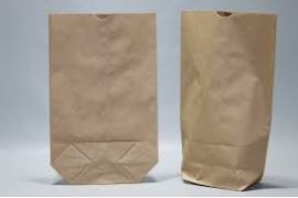 Cross Bottom Bags Kraft (content 0.5 kg) 14x22cm - 1 ply 70 grs [100 pieces) [PAK1412]