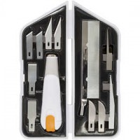 Knife, Chisel and Saw Set, L: 15 cm, W: 3 cm, 1set [HOB-1024385]