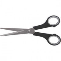 Multi universal scissors, L: 17 cm, black, Right- and left handed, 12pcs [HOB-11196]