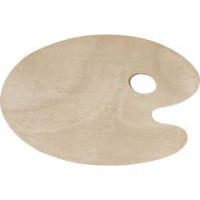 Artist palette, size 20x30 cm, thickness 3 mm, 1 pc [HOB-131360]