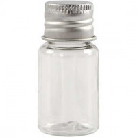 Plastic Jar with Screw-on Lid, H: 48 mm, D: 23.5 mm, 10 pcs [HOB-13177]