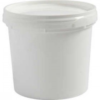 Plastic Bucket with Lid, H: 9,5 cm, D: 9,2 cm, 385 ml, 20pcs [HOB-13185]