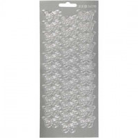 Stickers, sheet 10x23 cm, 1 sheet, silver [HOB-170011]