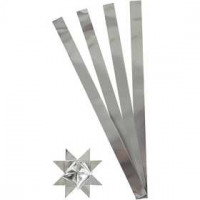 Paper Star Strips, W: 25 mm, D: 11.5 cm, 100 strips, silver [HOB-20725]