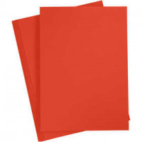 Card, A4 210x297 mm,  180 g, pillar box red, 20sheets [HOB-21114]