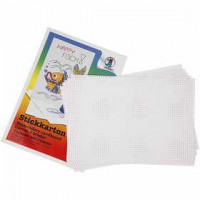 Cross Stitch Card, sheet 23x33 cm, 300 g, 10 sheets, white [HOB-21950]