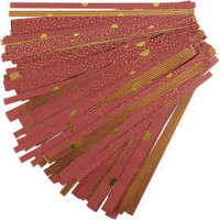 Paper Star Strips, W: 15+25 mm, D: 6.5+11.5 cm, 48 strips, gold, red [HOB-225612]