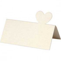 Place Cards, size 85x80 mm, 120 g, 20 pcs, off-white [HOB-23049]
