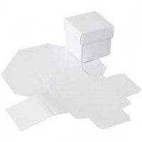 Folding box, size 5,5x5,5 cm,  250 g, white, 10pcs