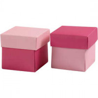 Folding box, size 5,5x5,5 cm,  250 g, rose/pink, 10pcs