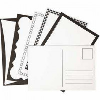 Postcard, size 10x15 cm, 300 g, 50 pcs, off-white [HOB-23350]