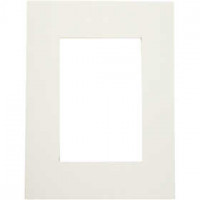 Picture Mount, size 18x24 cm, carving: 10x15 cm, off-white, 5pcs, 500 g