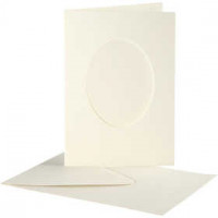 Passepartout Card, card size 10.5x15 cm, envelope size 11.5x16.5 cm, 10 sets, off-white [HOB-23722]