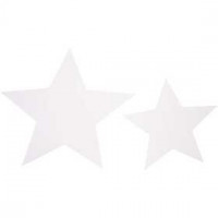 Stars, size 7.3+10 cm, 240 g, 40 pcs, white [HOB-23851]