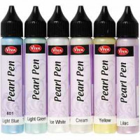 Pearl Pen, 6x25 ml, mother of pearl colours [HOB-25212]