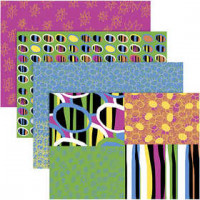 Decoupage Paper, sheet 25x35 cm, 17 g, 80 mixed sheets, happy colours [HOB-25482]