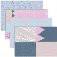 Decoupage Paper, sheet 25x35 cm, 17 g, 8 mixed sheets, pastel colours [HOB-254830]