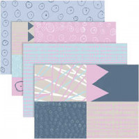 Decoupage Paper, sheet 25x35 cm, 17 g, 80 mixed sheets, pastel colours [HOB-25483]