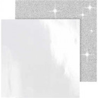 Design Paper, sheet 30.5x30.5 cm, 120+128 g, 2 sheets, silver [HOB-26331]