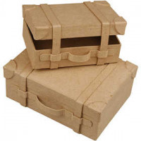 Mini Vintage Suitcases,  4,5x11x7,5 cm,  5x14x10 cm, 2pcs [HOB-263990]