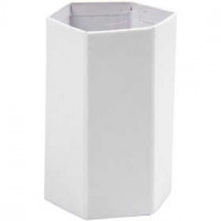 Pencil Holder, D: 6.5 cm, H: 9 cm, 10 pcs, white [HOB-26427]