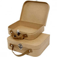 Suitcases, size 22.5x18x6.5 cm, size 25.5x20x8 cm, 2 pcs [HOB-26429]