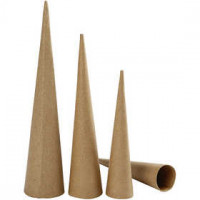 Tall Cones, H: 20-25-30 cm, D: 4-5-6 cm, 3 pcs [HOB-265050]