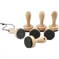 Wooden Stamp, D: 30 mm, H: 70 mm, 14 pcs [HOB-275689]