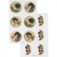 Stickers, sheet 9x14 cm, 4 mixed sheets [HOB-27977]