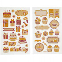 Stickers, sheet 10x16 cm, 4 sheets [HOB-29103]