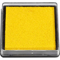 Ink Pad, size 40x40 mm, 1 pc, yellow [HOB-29971]