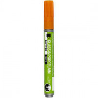 Glass & Porcelain Pens, line width: 2-4 mm, 1 pc, orange [HOB-31301]