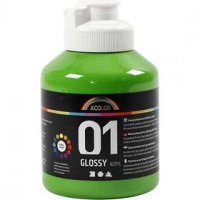 A-Color Acrylic Paint, light green, 01 - glossy, 500ml [HOB-32026]