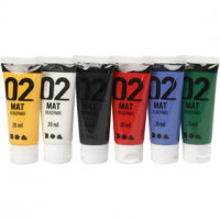 A-Color Acrylic Paint, 6x20 ml, standard colours [HOB-32101]