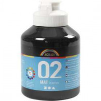 A-Color Acrylic Paint, 500 ml, black [HOB-32104]