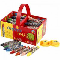 Wax Crayons, D: 11 mm, L: 7 cm, 40 pcs [HOB-37298]