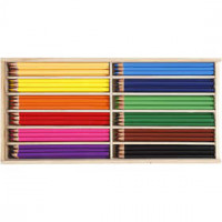 Colouring Pencils, lead: 3 mm, 144 pcs, asstd colours [HOB-38094]