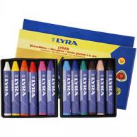 Wax Crayons, thickness 15 mm, L: 9 cm, 12 pcs [HOB-38122]