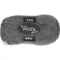 Sock Yarn, L: 200 m, 50 g, dark grey [HOB-41314]