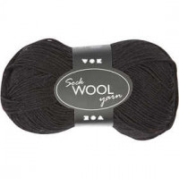 Sock Yarn, L: 200 m, 50 g, black [HOB-41315]