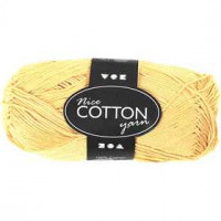 Mercerized Cotton Yarn, L: 165 m, 6S/4, 50 g, yellow [HOB-421040]