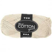 Mercerized Cotton Yarn, L: 165 m, 6S/4, 50 g, beige [HOB-421050]